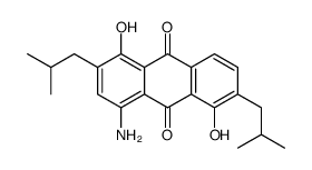 4-amino-1,5-dihydroxy-2,6-bis(2-methylpropyl)anthracene-9,10-dione结构式