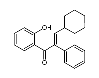 (E)-3-(cyclohexyl)-1-(2-hydroxyphenyl)-2-phenylprop-2-en-1-one Structure