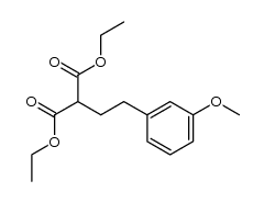 (3-methoxy-phenethyl)-malonic acid diethyl ester结构式