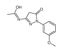 N-[1-(3-methoxyphenyl)-5-oxo-4H-pyrazol-3-yl]acetamide结构式
