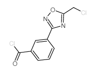 3-[5-(Chloromethyl)-1,2,4-oxadiazol-3-yl]-benzoyl chloride Structure