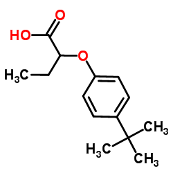 2-(4-tert-Butylphenoxy)butanoic acid结构式