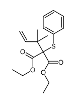 diethyl 2-(2-methylbut-3-en-2-yl)-2-phenylsulfanylpropanedioate Structure