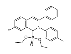 diethyl 7-fluoro-3-phenyl-2-p-tolyl-1,2-dihydroisoquinolin-1-ylphosphonate结构式