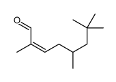 2,5,7,7-tetramethyloct-2-enal结构式