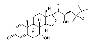 petuniasterone C ( (22R,24S)-24,25-epoxy-7α,22-dihydroxyergosta-1,4-dien-3-one ) Structure