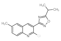 2-chloro-3-(5-isopropyl-1,2,4-oxadiazol-3-yl)-6-methylquinoline structure