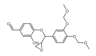 4-((3,4-bis(methoxymethoxy)phenyl)(oxiran-2-yl)methoxy)-3-hydroxybenzaldehyde结构式