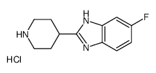 6-fluoro-2-piperidin-4-yl-1H-benzimidazole,hydrochloride Structure