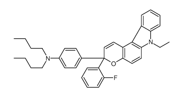 N,N-Dibutyl-4-[7-ethyl-3-(2-fluorophenyl)-3,7-dihydropyrano[2,3-c ]carbazol-3-yl]aniline Structure