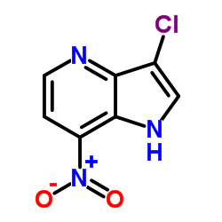 3-Chloro-7-nitro-1H-pyrrolo[3,2-b]pyridine结构式