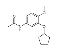 3-cyclopentyloxy-4-methoxyacetanilide结构式