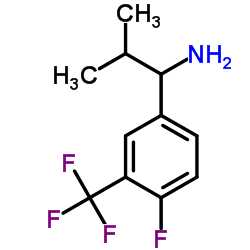 1-[4-Fluoro-3-(trifluoromethyl)phenyl]-2-methyl-1-propanamine结构式