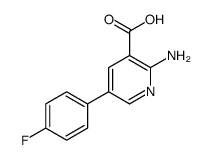 2-amino-5-(4-fluorophenyl)pyridine-3-carboxylic acid结构式