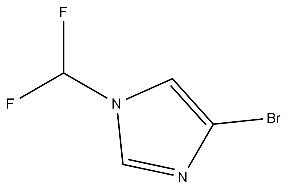 4-bromo-1-(difluoromethyl)-1H-imidazole structure