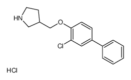 3-[(2-chloro-4-phenylphenoxy)methyl]pyrrolidine,hydrochloride Structure