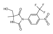 4-(hydroxymethyl)-4-methyl-1-[4-nitro-3-(trifluoromethyl)-phenyl]-2,5-imidazolidine dione结构式