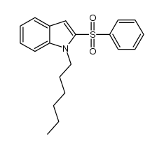 1-hexyl-2-phenylsulfonylindole Structure