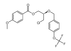 (R)-3-Chloro-2-((4-(trifluoromethoxy)benzyl)oxy)propyl 4-Methoxybenzoate结构式