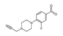 [4-(2-Fluoro-4-nitrophenyl)-1-piperazinyl]acetonitrile Structure