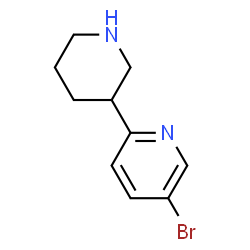 5-bromo-2-(piperidin-3-yl)pyridine Structure