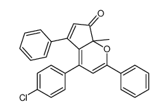 4-(4-chlorophenyl)-7a-methyl-2,5-diphenylcyclopenta[b]pyran-7-one结构式