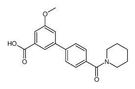 5-METHOXY-4'-(PIPERIDINE-1-CARBONYL)-[1,1'-BIPHENYL]-3-CARBOXYLIC ACID Structure