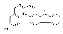 N-benzyl-11H-pyrido[3,2-a]carbazol-3-amine,hydrochloride结构式