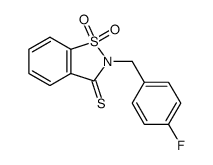 N-(4-fluorobenzyl)-1,2-benzisothiazole-3-thione-1,1-dioxide Structure