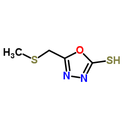 5-[(methylthio)methyl]-1,3,4-oxadiazole-2-thiol结构式