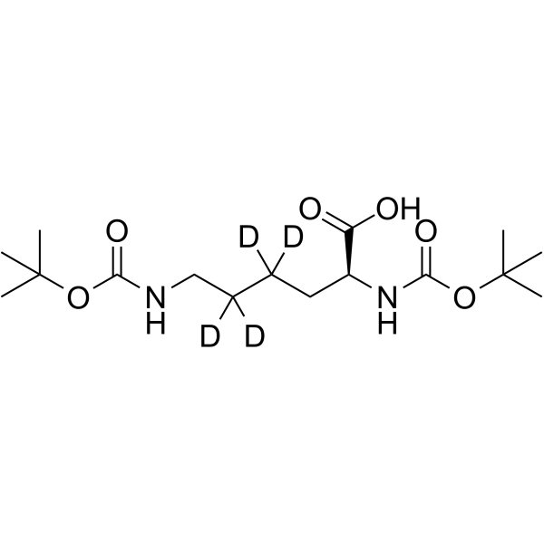 L-Lysine-bis-N-t-BOC-d4结构式