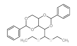 2-[bis(ethylsulfanyl)methyl]-4,9-diphenyl-3,5,8,10-tetraoxabicyclo[4.4.0]decane structure