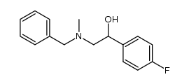 1-(4-fluorophenyl)-2-[(N-benzyl-N-methyl)amino]ethanol结构式