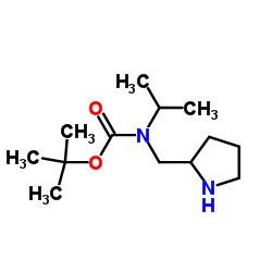 2-Methyl-2-propanyl isopropyl(2-pyrrolidinylmethyl)carbamate结构式