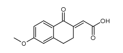 2-(6-methoxy-1-oxo-3,4-dihydronaphthalen-2(1H)-ylidene)acetic acid Structure