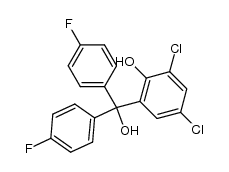2,4-dichloro-6-[bis(4-fluorophenyl)hydroxymethyl]phenol Structure