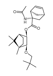 (1R,2S,4R)-2-exo-acetamidobicyclo[2.2.1]hept-5-ene-2-endo-carboxylate of (-)-cis-3-hydroxy isobornyl neopentyl ether结构式