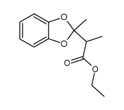 ethyl 2-(2-methylbenzo[d][1,3]dioxol-2-yl)propanoate结构式