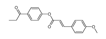 (E)-3-(4-Methoxy-phenyl)-acrylic acid 4-propionyl-phenyl ester Structure