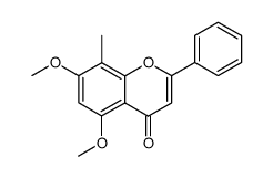 5,7-dimethoxy-8-methyl-2-phenylchromen-4-one结构式