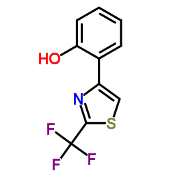 2-[2-(Trifluoromethyl)-1,3-thiazol-4-yl]phenol Structure