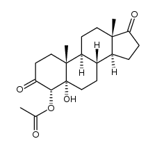 4α-acetoxy-5α-hydroxyandrostane-3,17-dione Structure