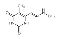 4-Pyrimidinecarboxaldehyde,1,2,3,6-tetrahydro-5-methyl-2,6-dioxo-, 4-(2-methylhydrazone)结构式