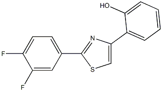 2-(3,4-二氟苯基)-4-(2-羟基苯基)噻唑结构式