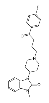 1-{1-[4-(4-fluoro-phenyl)-4-oxo-butyl]-piperidin-4-yl}-3-methyl-1,3-dihydro-benzoimidazol-2-one Structure
