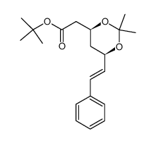 t-butyl (3S*,5R*,6E)-7-phenyl-3,5-isopropylidenedioxy-6-heptenoate结构式