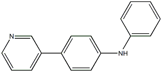 N-苯基-4-(吡啶-3-基)苯胺结构式