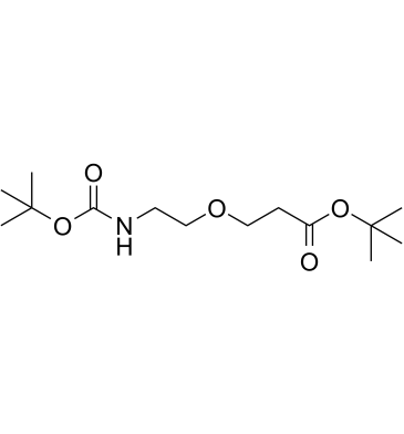 N-Boc-PEG-t-butyl ester结构式