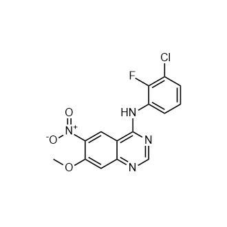 N-(3-Chloro-2-fluorophenyl)-7-methoxy-6-nitroquinazolin-4-amine(DacomitinibImpurity) Structure