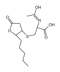 (2R)-2-acetamido-3-(5-oxo-2-pentyloxolan-3-yl)sulfanylpropanoic acid Structure